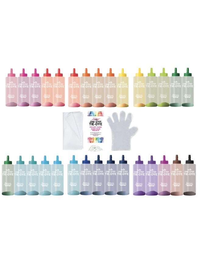 Tulip OneStep TieDye Kit Ultimate Summer Bundle Giant Classroom Pack Tie Dye for Large Groups and Parties Durable Results  Includes 30 Bottles Comes with Easy Techniques for Beginners - Image 5