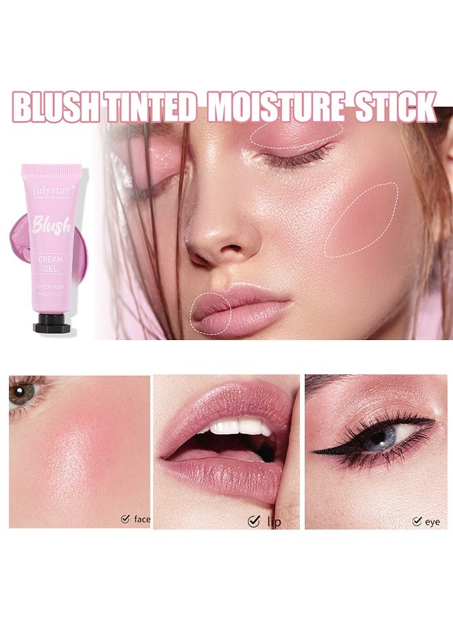 Julystar Blush Cream Gel-Lightweight Breathable Natural Refreshing Long Lasting Waterproof Cheek Blush to Brighten and Enhance Facial Complexion #01  - Image 3
