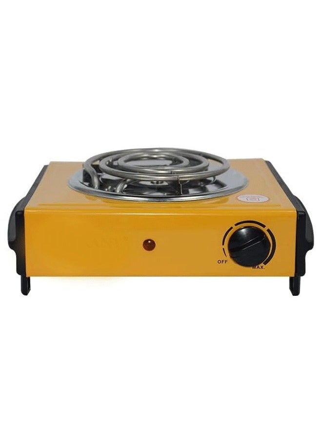Denx - Electric Spiral Heating Stove From Denex, 1000 Watts, Yellow/Black | DX2035 - Image 1