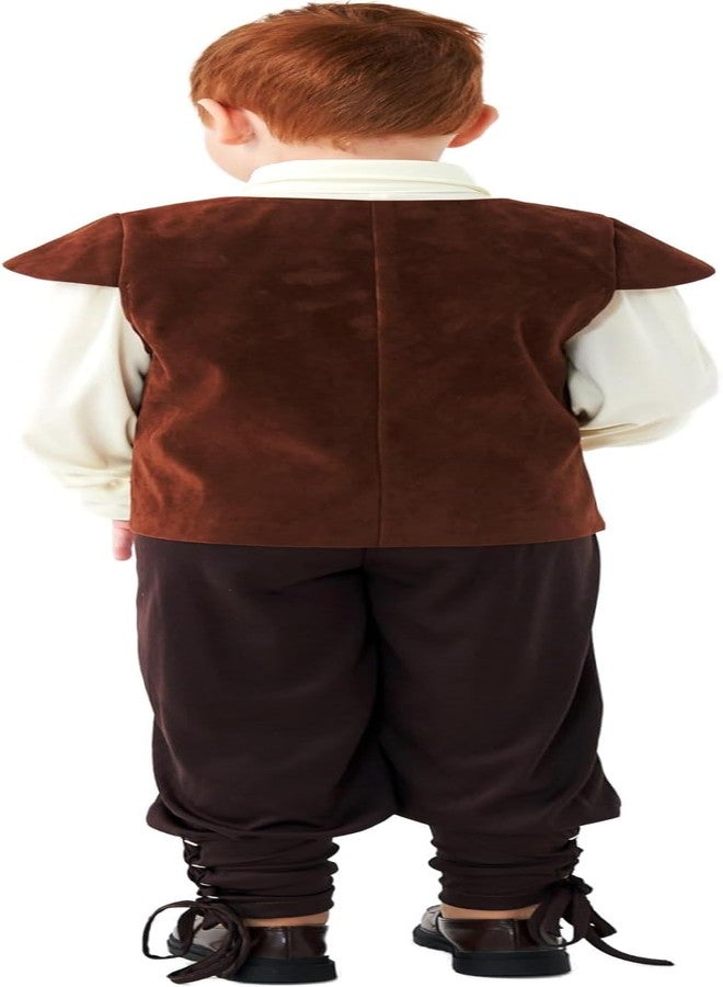GRAJTCIN Medieval Renaissance Faire Costume Pirate Vest for Boys Lace-up Steampunk Gothic Waistcoat Viking Tunic Vest Brown M - Image 3