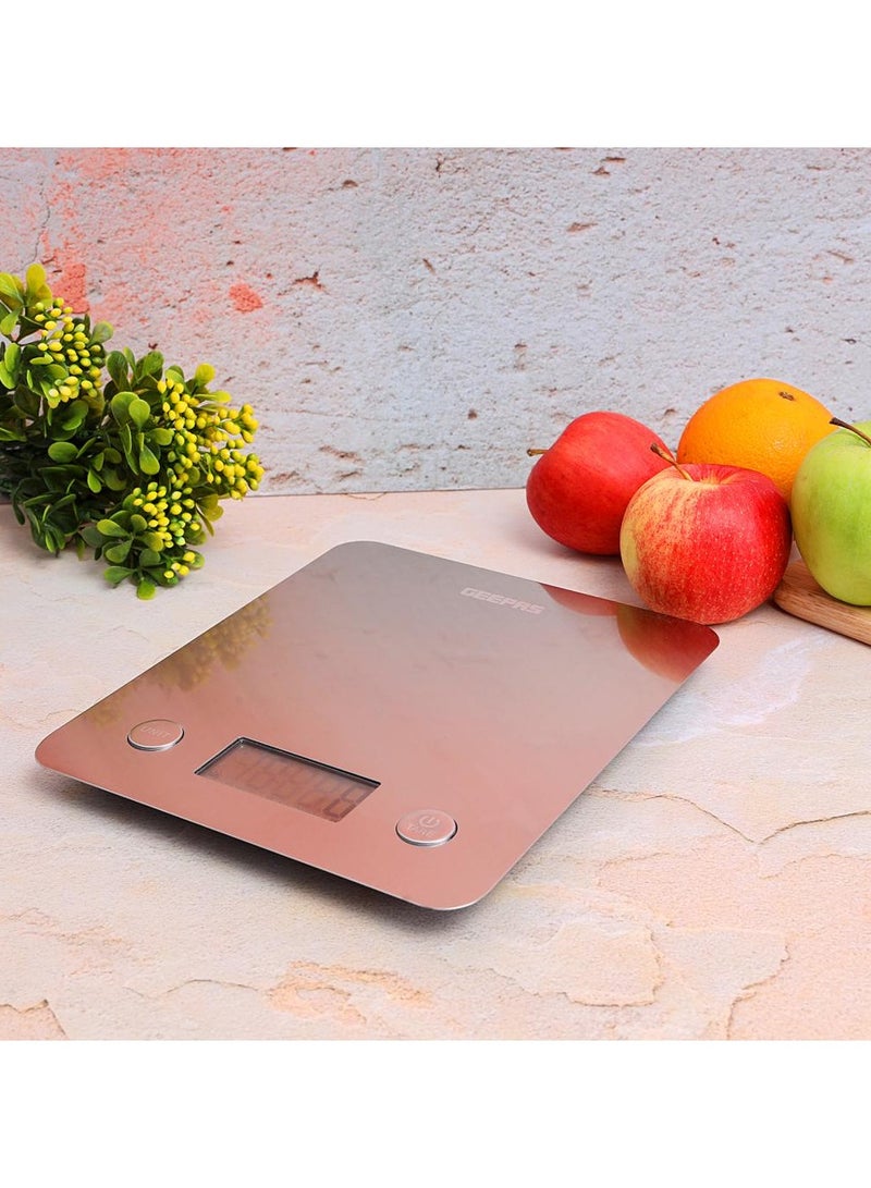 GEEPAS Digital Kitchen Scales | Stainless Steel Top Panel Auto-Off Function| High Accuracy GKS46507UK - Image 2
