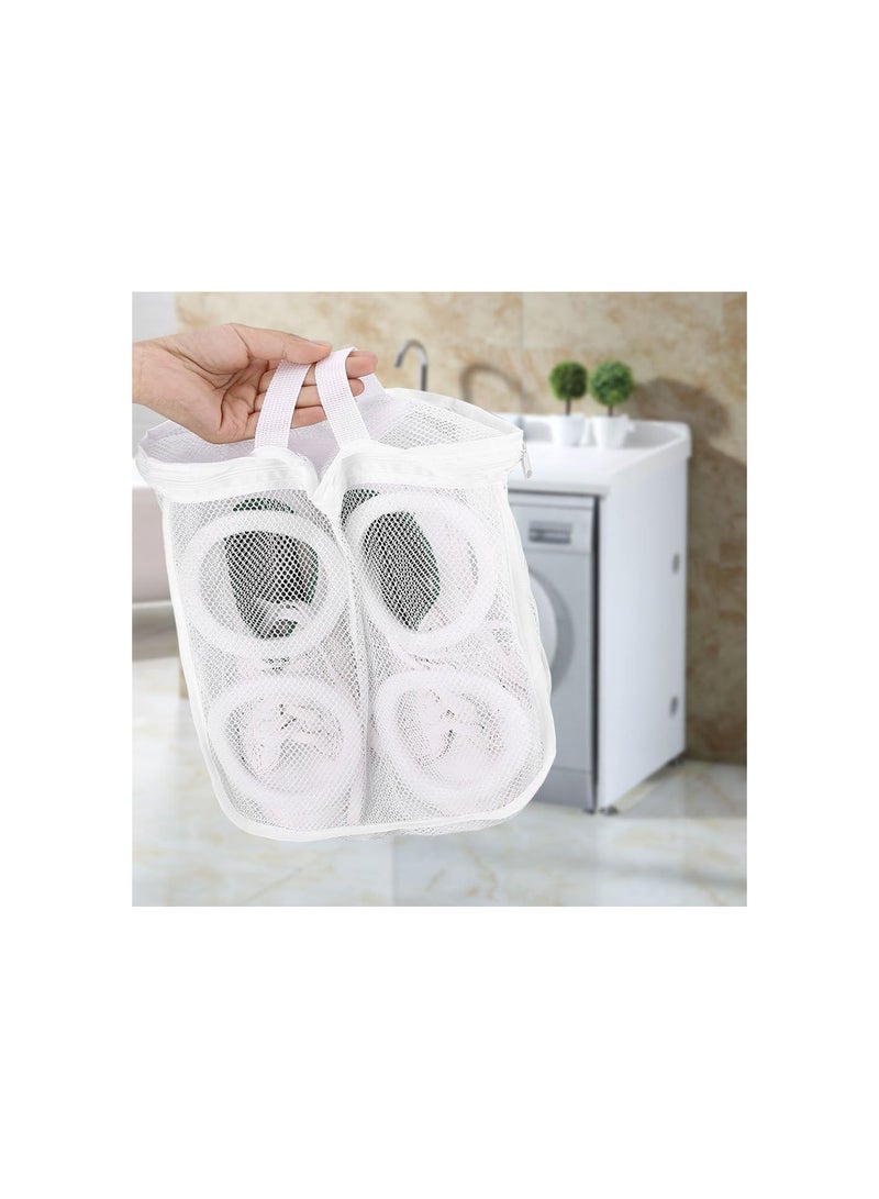 GGOOT 1 Pcs Nylon Mesh Washing Bag with Zipper,Travel Laundry Bags Square Storage Organizer for Underwear Hosiery Sock Baby Cloth Shoes Bra - Image 2
