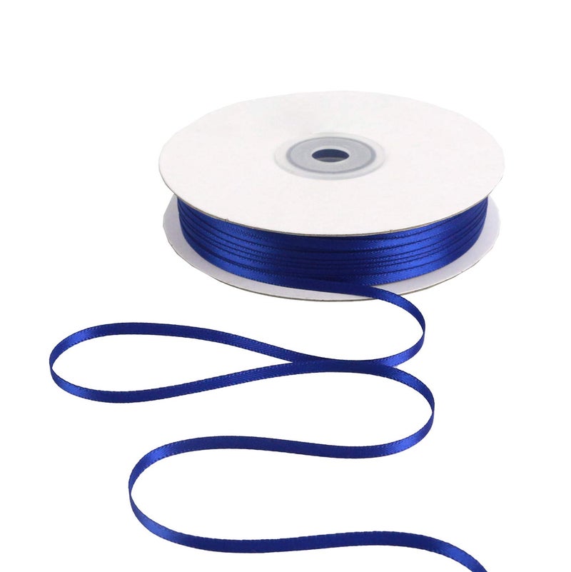 HUIHUANG Solid Color Satin Ribbon 18 inch x 100 Yards Roll Ribbon Cobalt Blue Thin Ribbon for Crafts Gift Wrapping Bows Gift Tag