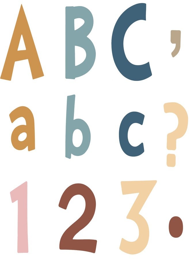 Tenare 268 Pcs Large Bulletin Board Letters 5 Inch Alphabet Combo Set, Chalkboard Poster Letters Cutouts for Board Display Craft Home Wall Decor(Advance Color) - Image 3