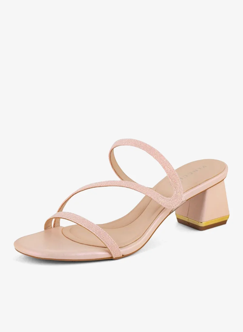 فينتشي صنادل نسائية متعددة الأحزمة كعب متوسط