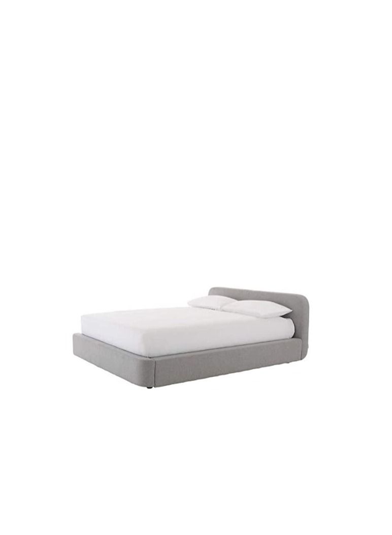 R2R FURNITURE OTTORI UPHOLSTERED GREY COLOR BED QUEEN SIZE 160 * 200cm with Mattress by R2R FURNITURE 