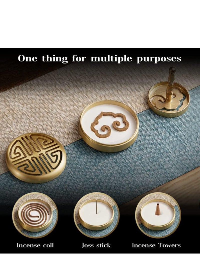 11 Pcs Brass Incense Making Kit Incense Press Mold Tool Kit Incense Ash Press Kit Incense Cone Mold Kit Incense Powder Burner Kit for DIY Fragrance Accessories  - Image 3