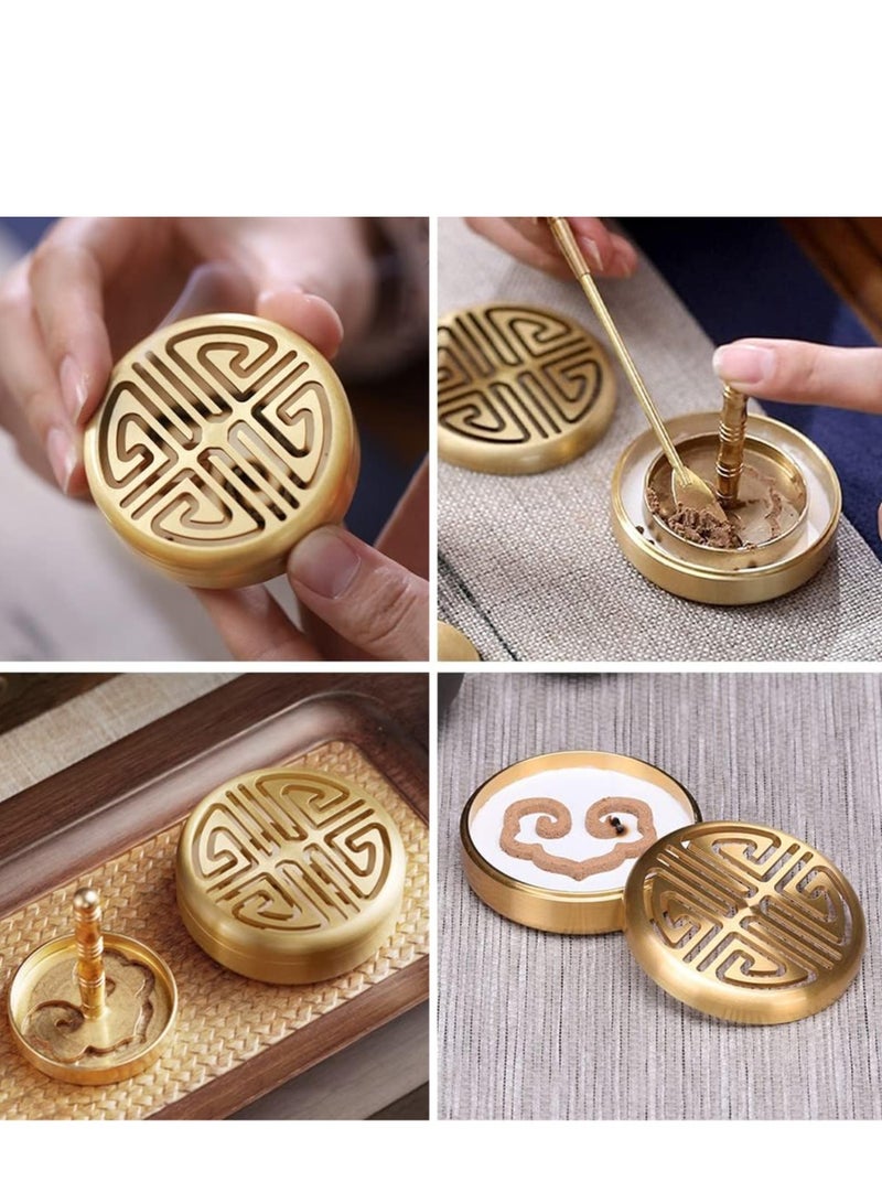 11 Pcs Brass Incense Making Kit Incense Press Mold Tool Kit Incense Ash Press Kit Incense Cone Mold Kit Incense Powder Burner Kit for DIY Fragrance Accessories  - Image 5