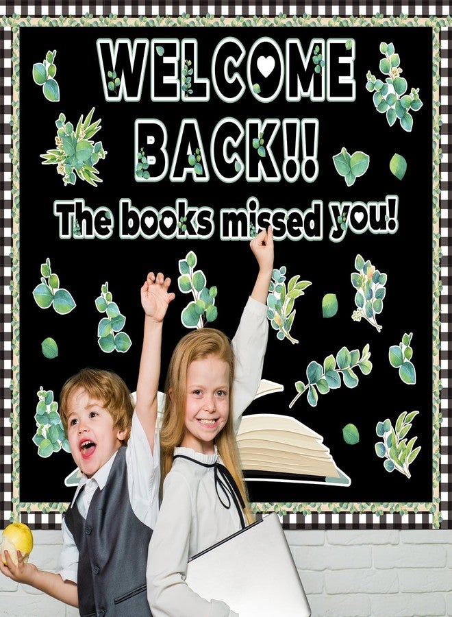 Oitnlaughter Boho Eucalyptus Reading Classroom Bulletin Decorations Set Classroom Greenery Reading Bulletin Board Border Cutout Welcome Back The Books Missed You Paper Cutouts Sets for Home Library School Supplies - Image 5