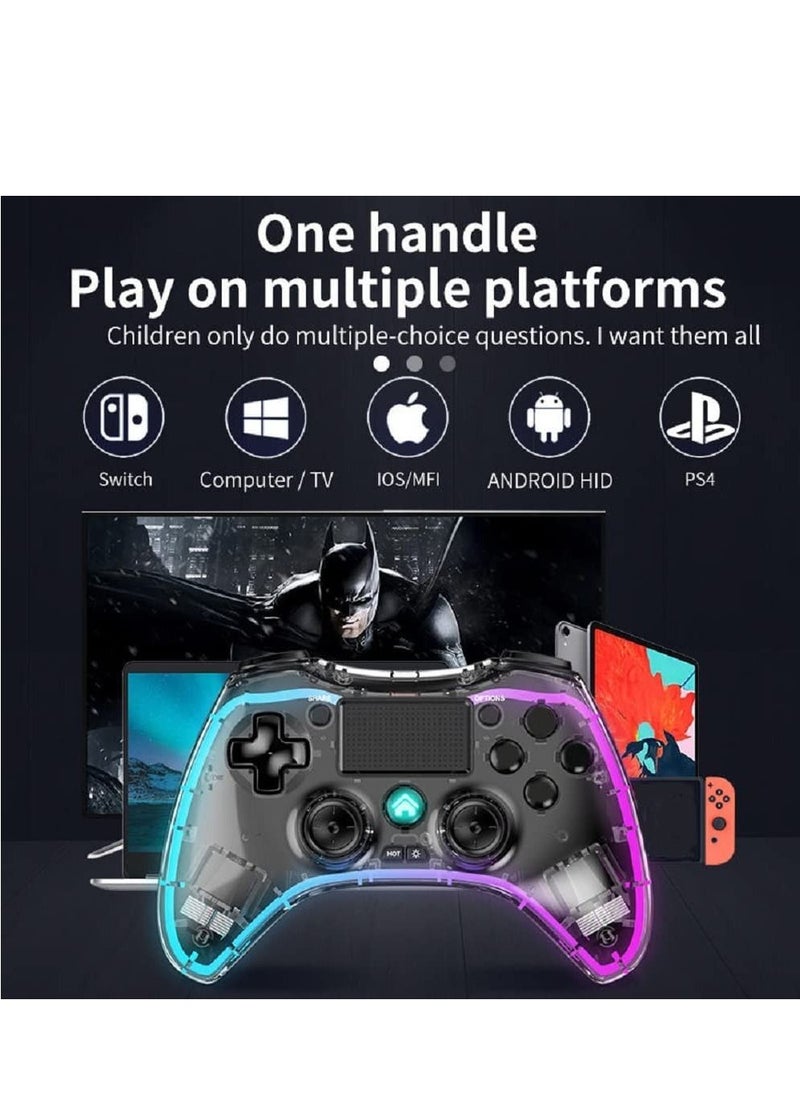Generic - DMG Wireless Controller, 6-Axis Gyro Wireless Gamepad Controller, RGB Breathing Light, Asymmetric Vibration Motor, Stereo Headset Jack Wireless Game Controller, Compatible with Switch, PC, PS4, etc - Image 1