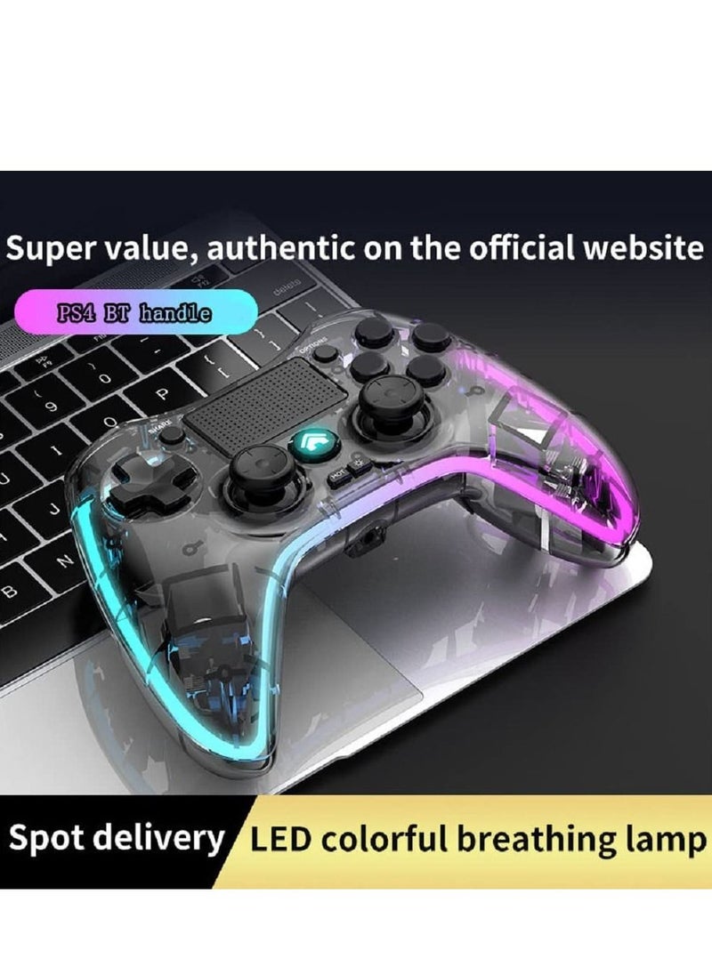 Generic - DMG Wireless Controller, 6-Axis Gyro Wireless Gamepad Controller, RGB Breathing Light, Asymmetric Vibration Motor, Stereo Headset Jack Wireless Game Controller, Compatible with Switch, PC, PS4, etc - Image 1