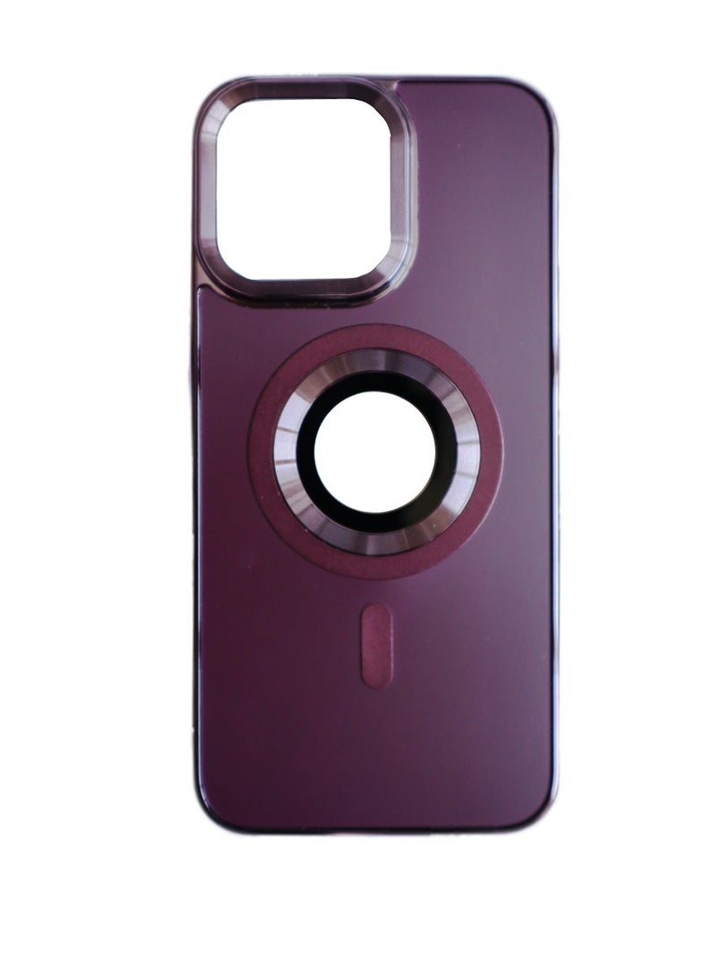 iPhone 15 Pro Max MagSafe Case 6.7 inch Matte Magnetic Shockproof Protective Phone Case Cover For Apple iPhone 15 Pro Max Purple