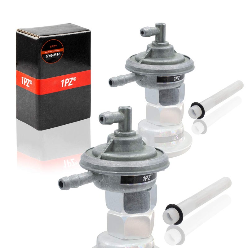1PZ GY6X02 Gas Fuel Switch Pump Valve Petcock Replacement for Honda Elite 80 CH80 SPREE SA50 GY6 49cc 50cc 125cc 150cc 250cc 139QMB 152QMI 157QMJ Go Kart ATV Moped