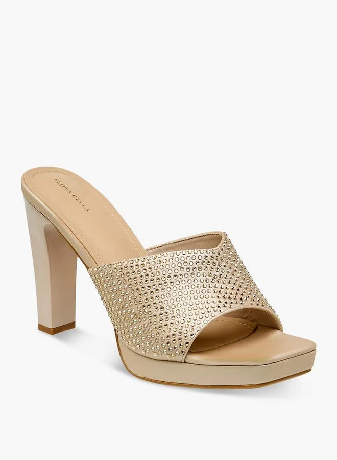 Flora Bella By Shoexpress PINK Flora Bella Women Block Heel Slide Sandals for Women | Best Price UAE
