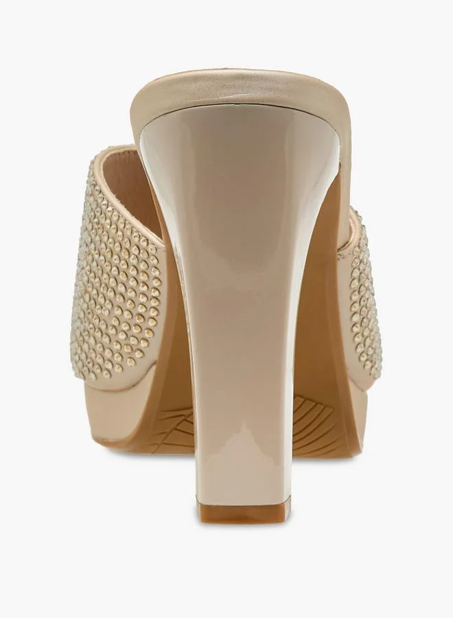 Flora Bella By Shoexpress PINK Flora Bella Women Block Heel Slide Sandals for Women | Best Price UAE