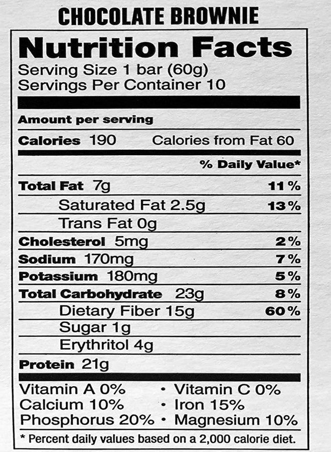 Kirkland Signature Protein Bars Chocolate Brownie 2.12 oz, 20-count - Image 2
