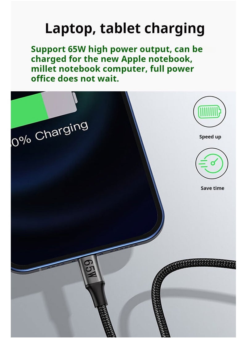 M-PARD USB to Type-c Cable, Car Carplay Cable USB A to Type C Cable Fast Charging Braided USB C Cord Compatible with iPhone 16/16 Plus/16 Pro/15, Samsung Galaxy S24/S23, Pixel 8/7, 4FT