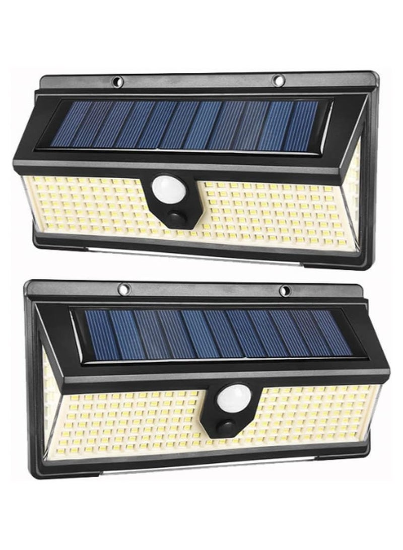 Solar Lights with 270° Wide Angle, Solar Motion Sensor Outdoor Security Lights 4 White Lighting Modes, IP65 Waterproof 190 LED Wall Light 2 Pack for Garden, Yard, Front Door, Garage - Image 5
