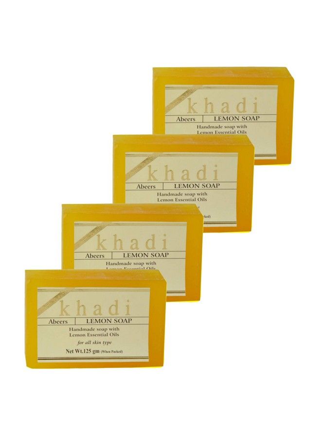 Khadi Abeers صابون الليمون بنكهة نقية مع زيوت أساسية 125 جرام (عبوة من 4) - Image 1