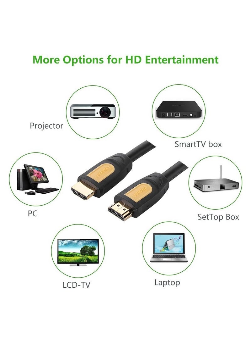 يو جرين UGREEN High Speed HDMI Cable with Ethernet Gold Plated, Supports 1080P and 3D for Blu Ray Player,3D Television, Roku, Boxee, Xbox360, PS3, Apple TV - 15m - Image 4