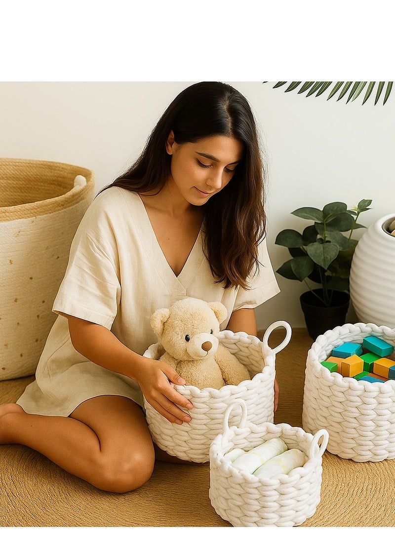 Generic Cotton Rope Organizer Bins – Baby Room & Living Room Storage, Organizers with Handles, Eco‑Friendly, Hand Washable  - Image 5