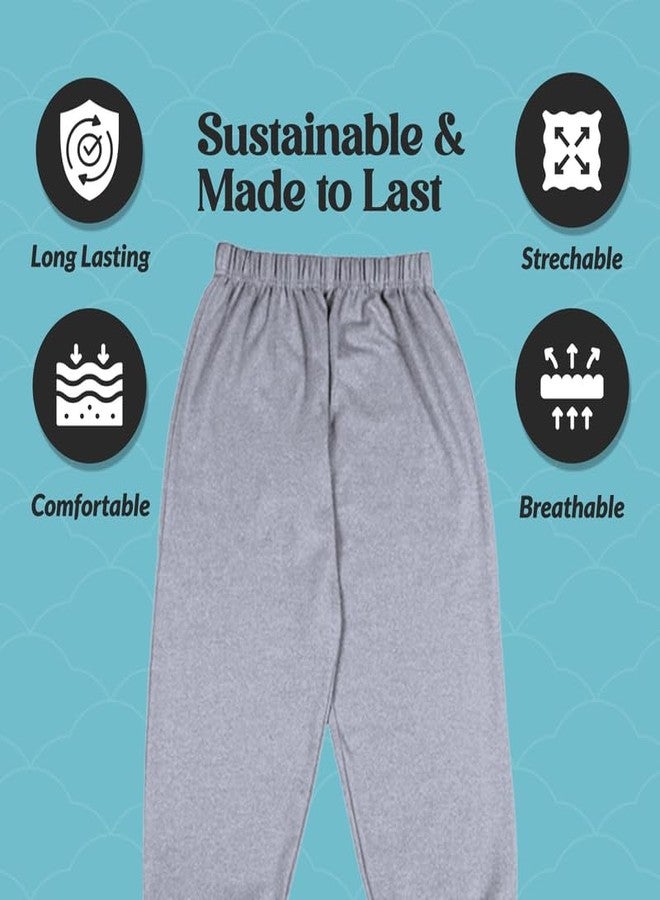 Sakuya Cotton Pants for Kids| 0-12 Months | Grey | Pack of 2 | Superior-Grade Cotton Pajama Bottoms with Elastic Waistband, Lightweight & Breathable Fabric for Play, Sleep, Everyday Wear for Kids - Image 4