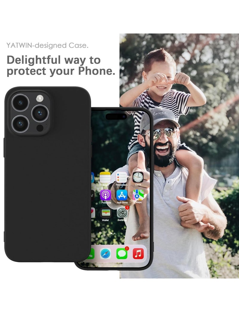 ELTRAZONE Silicone Case for iPhone 15 Pro Max, Soft-Touch, Shockproof, DustProof, Antiskid Full Body Armour Phone Cover for Apple iPhone 15 Pro Max - Black - Image 2