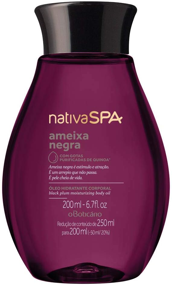 Boticario Boticario Linha Nativa Spa Ameixa Negra Oleo Hidratante Corporal 200 Ml Boticario Nativa Spa Black Plum Collection Body Moisturizing Oil 67 Fl Oz