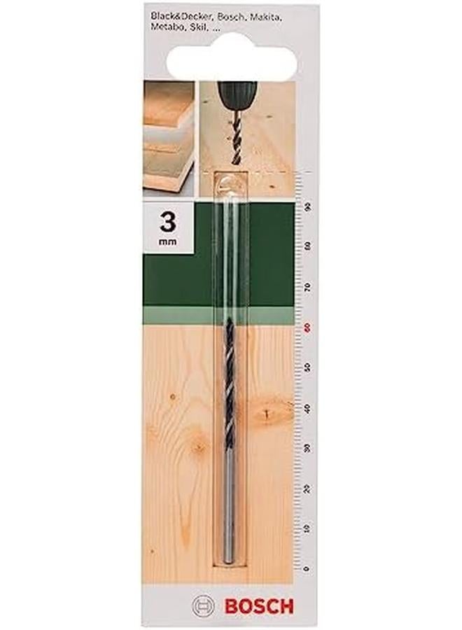 بوش تضمن لقمة المثقاب براد بوينت حفرًا خاليًا من التمزق بوصة من الخشب اللين والخشب الصلب بقطر 3.0 مم وطول إجمالي 60 مم قطعة واحدة - Image 2