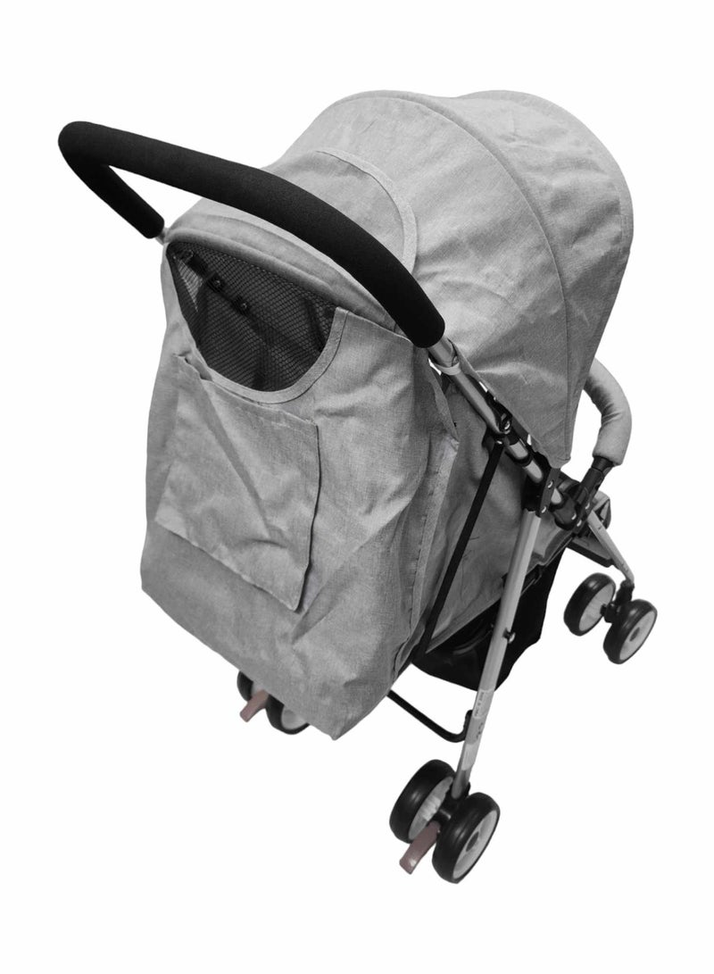 عربة أطفال خفيفة الوزن بمقعد قابل للتعديل وسلة تخزين مريحة - Image 4