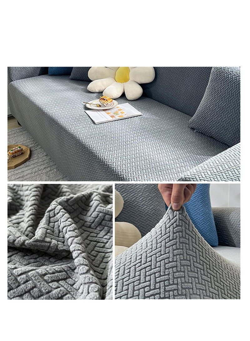 Y&D Stretch Chair Sofa Slipcover Non Slip Soft Couch Sofa Cover, Washable Furniture Protector with Non Slip Foam and Elastic Bottom for Kids, Pets Single seat - Image 2