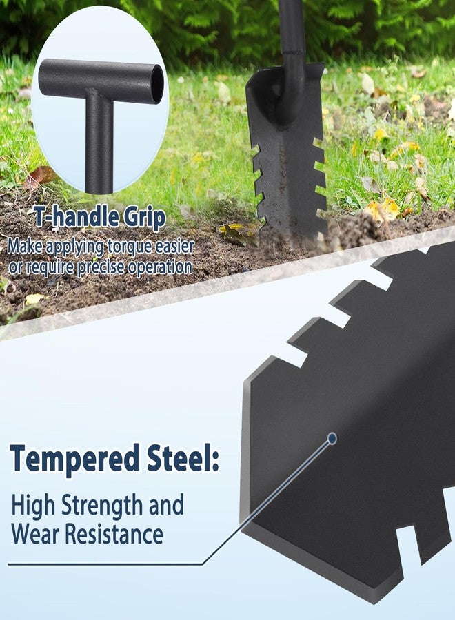 GADFISH 40" Metal Detecting Shovel Digging Tool, T-Handle Metal Detector Shovels, Root Slayer Shovel for Landscapers Lawn Gardeners Relic & Gold Prospecting - Image 3
