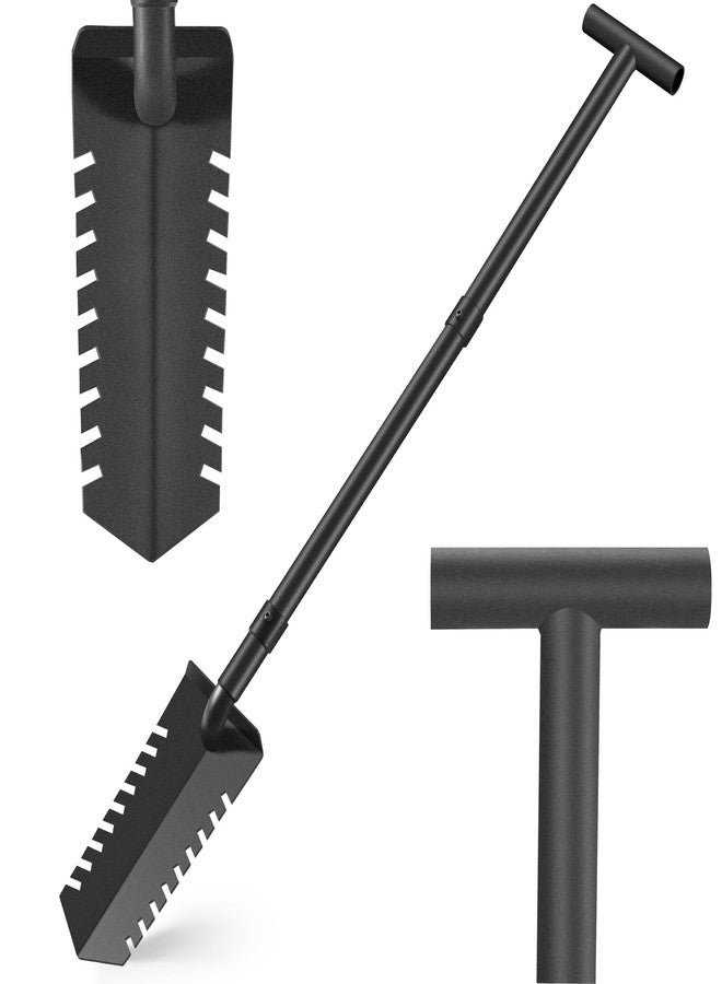 GADFISH 40" Metal Detecting Shovel Digging Tool, T-Handle Metal Detector Shovels, Root Slayer Shovel for Landscapers Lawn Gardeners Relic & Gold Prospecting - Image 1