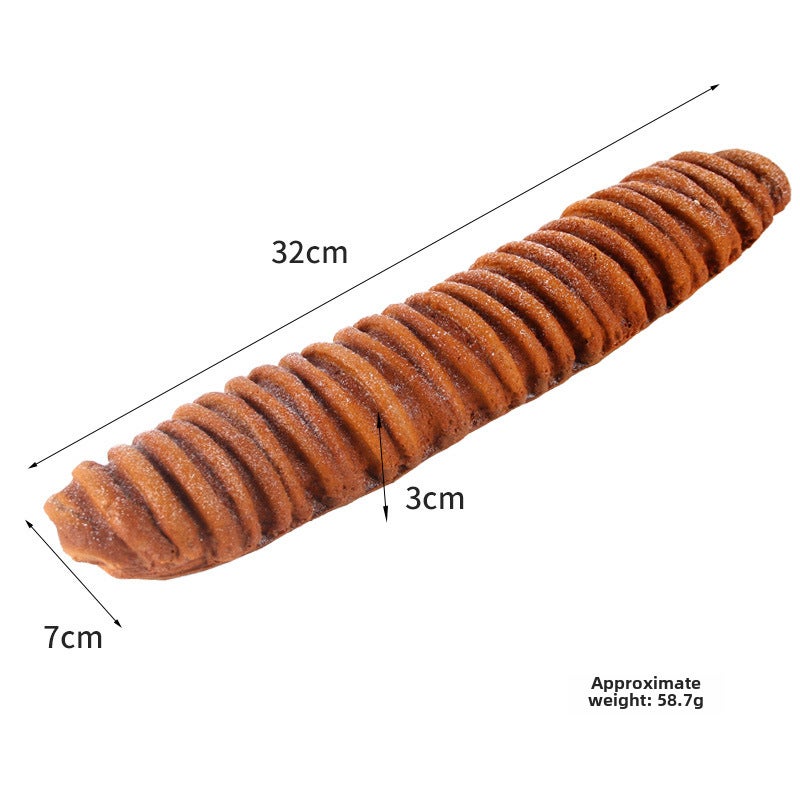 Realistic Caterpillar Bread Cake Model Dark Caterpillar Bread 