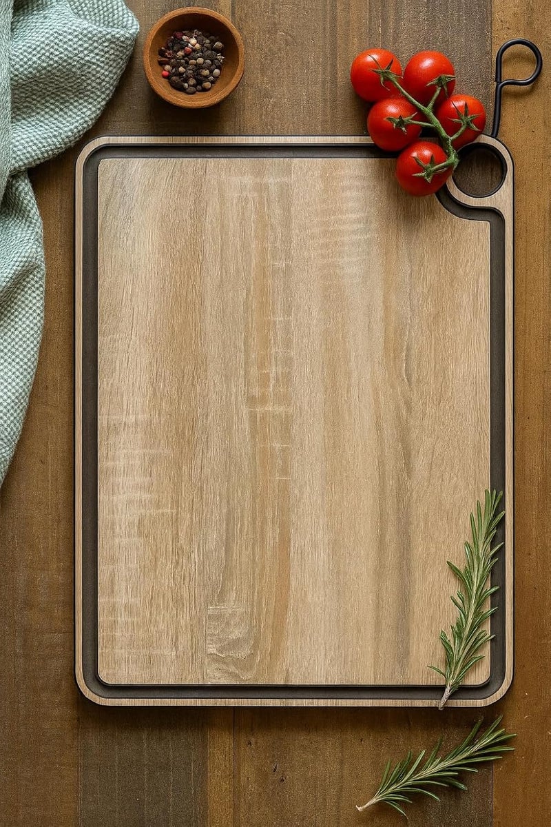 BS B&S Brown Cutting Board with Juice Channel - Image 4