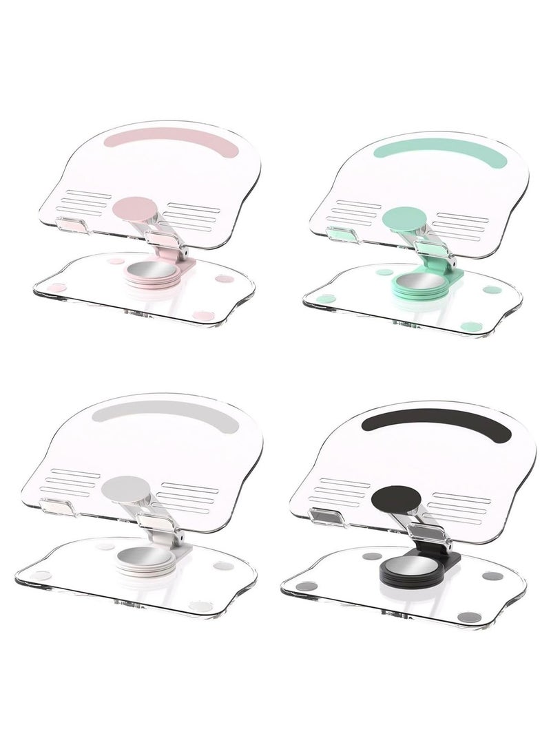 Tablet and Laptop Holder, Foldable Acrylic Desk Mount Stand, Features a Spiral Design for Easy Rotation, Rotates 360 Degrees, 180 Angles - Image 5