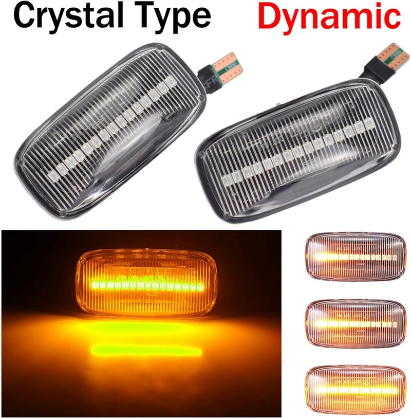 QASULER Dynamic Flowing Turn Signal Side Marker Light - Image 3