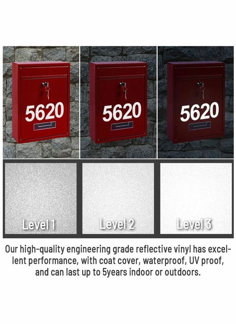 SYOSI Reflective Mailbox Numbers for Outside 50PCs Waterproof Stickers 3'' and 4'' Self Adhesive 0 to 9 Vinyl Number Signs Window Door Cars Trucks Home Business Address  - Image 4