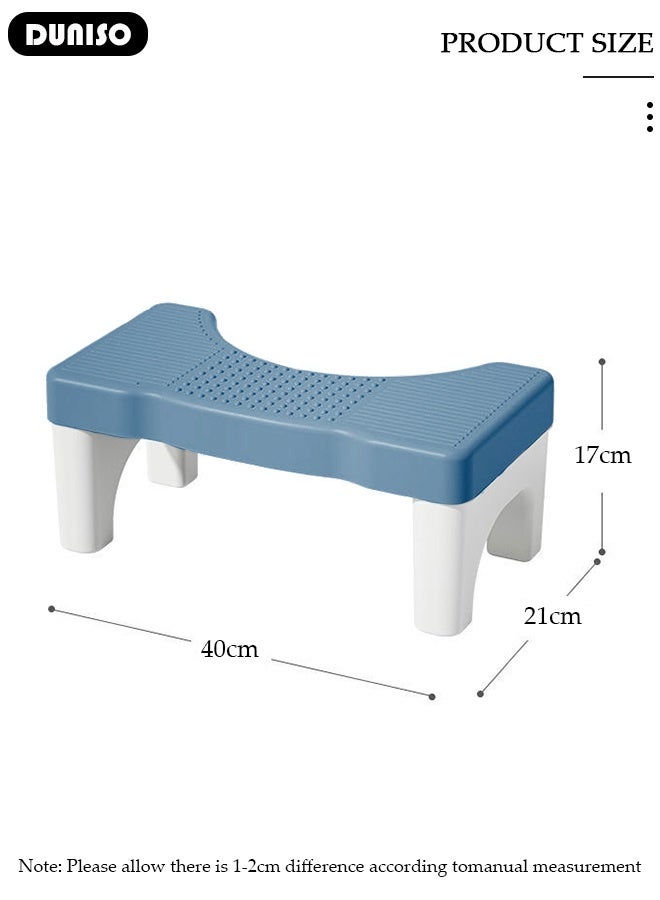 DUNISO Detachable Toilet Squat Stool ,Sturdy Non-Slip Poop Stool for Bathroom Adults with Foot Massage, Prevent Constipation, Toilet Footstool For Better Bowel Movements, Blue - Image 2