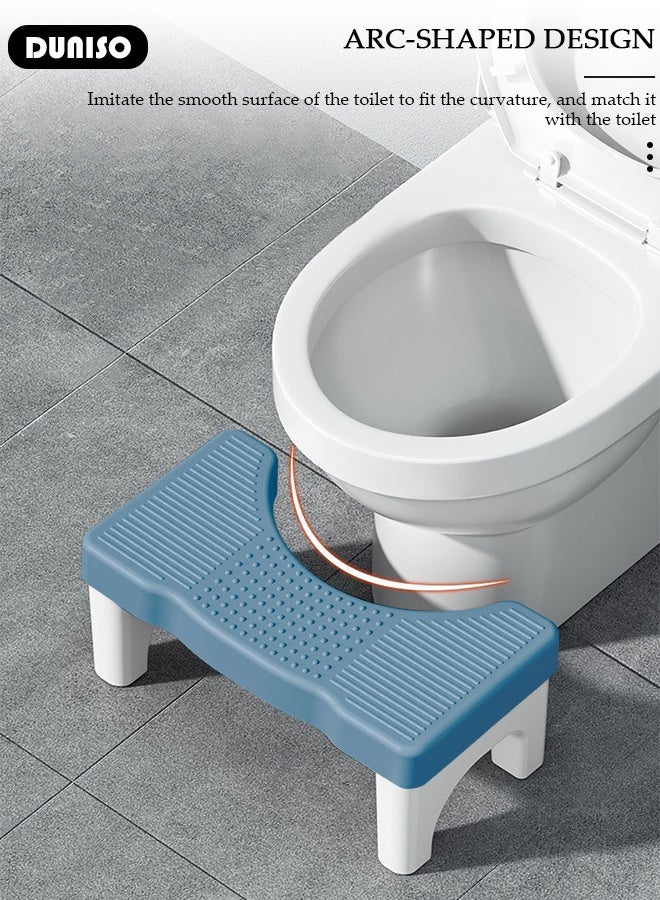 DUNISO Detachable Toilet Squat Stool ,Sturdy Non-Slip Poop Stool for Bathroom Adults with Foot Massage, Prevent Constipation, Toilet Footstool For Better Bowel Movements, Blue - Image 4