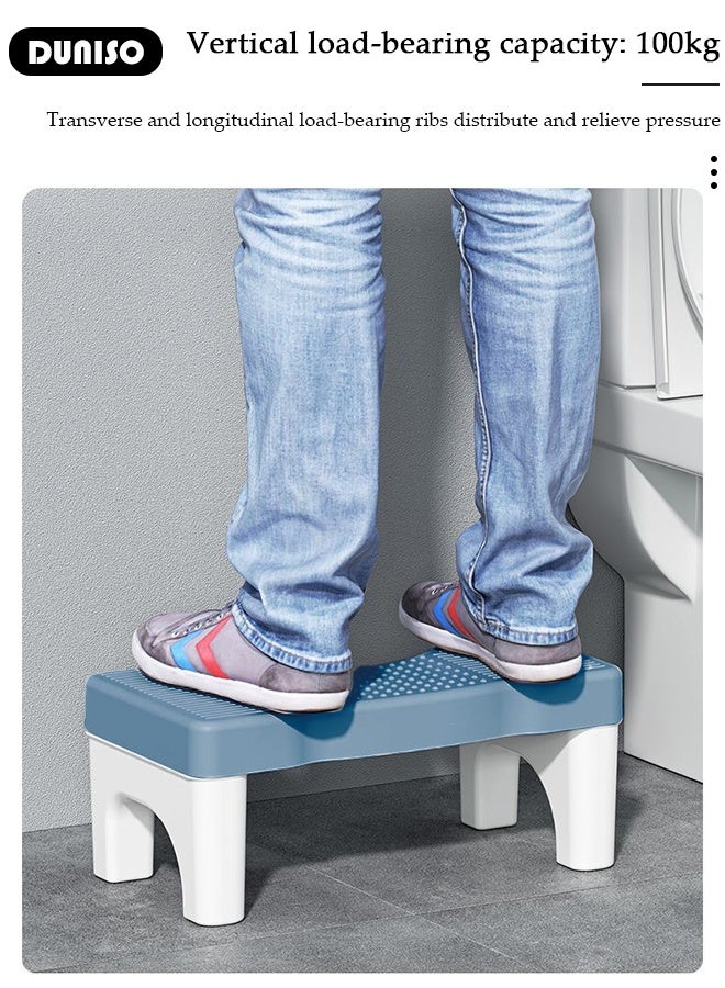 DUNISO Detachable Toilet Squat Stool ,Sturdy Non-Slip Poop Stool for Bathroom Adults with Foot Massage, Prevent Constipation, Toilet Footstool For Better Bowel Movements, Blue - Image 5
