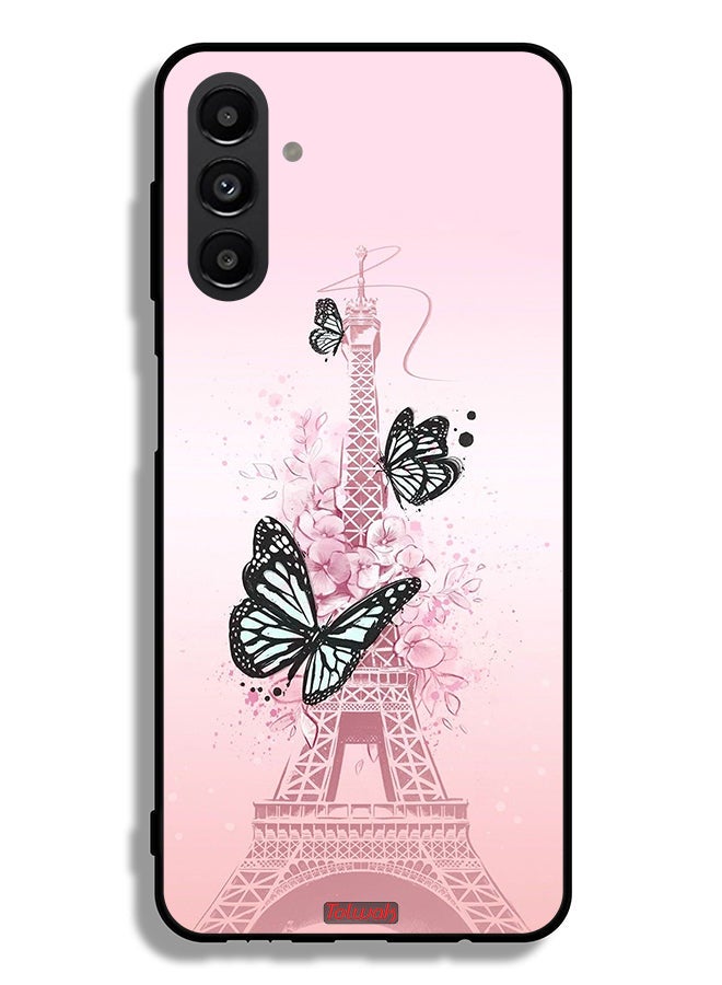 Tolwak Samsung Galaxy A13 5G Protective Case Cover Butterflies On Eiffel Tower - Image 1