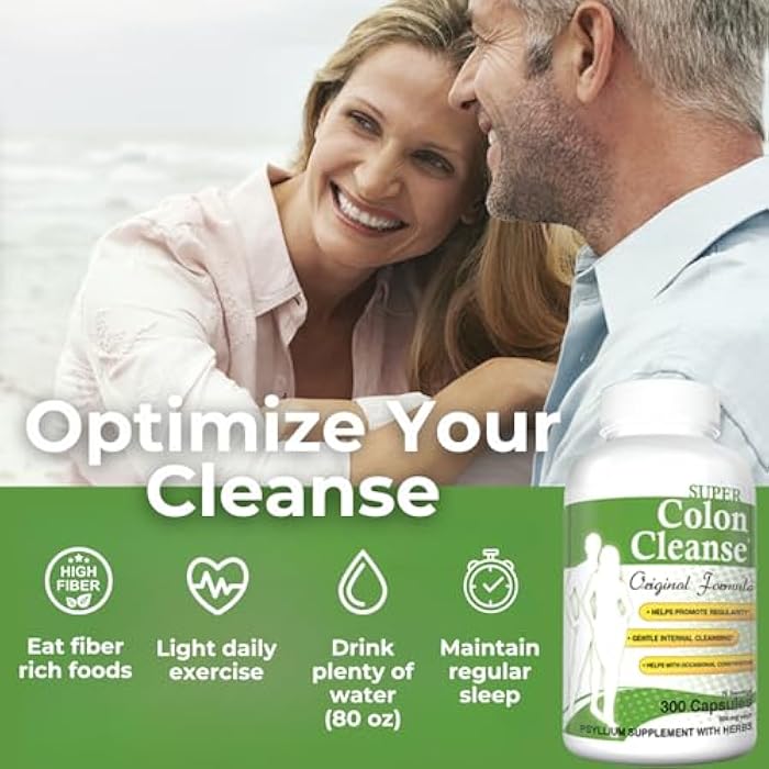 Health Plus Super Colon Cleanse Original Formula (1990-2025), 300 Capsules, 6 Cleanses - Digestive Support, Constipation Relief with Psyllium Husk and Senna Leaf - Image 5