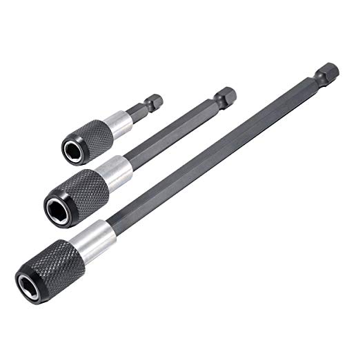 KATUR 60-150mm Screw Bit Holder, Extension Screwdriver Drill Bit Holder, 1/4 Inch Magnetic Hex Extension Chuck Adapter Set for Screws, Nuts, Drill Bit Set, Handheld Driver (60,100,150mm) - Image 1