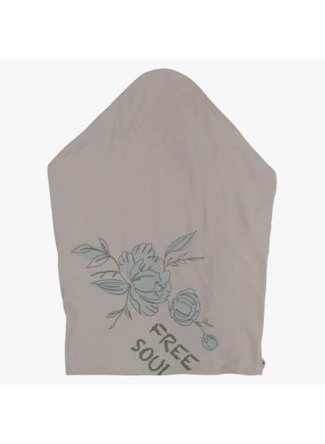 Junior Baby Girls Cotton Blanket – Beige "Free Soul” Design - Image 1