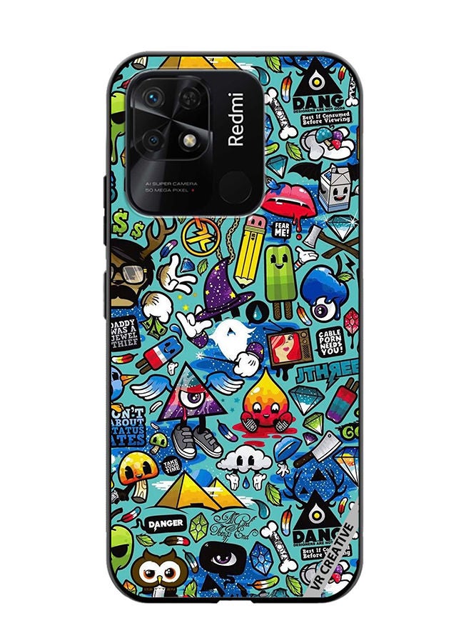 VR CREATIVE Protective Case Cover For Xiaomi Redmi 10C Design Multicolour - Image 1