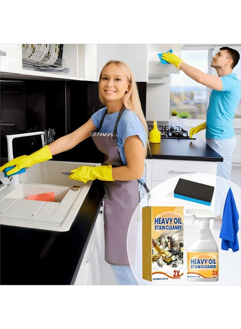 Jakehoe مطبخ صغير منظف الزيت الثقيل - رذاذ منظف إزالة الدهون الثقيل لبقع الزيت العنيدة لأسطح المطبخ جميع أغراض إمدادات التنظيف (100 مل) - Image 4