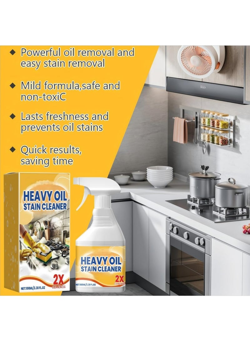 Jakehoe مطبخ صغير منظف الزيت الثقيل - رذاذ منظف إزالة الدهون الثقيل لبقع الزيت العنيدة لأسطح المطبخ جميع أغراض إمدادات التنظيف (100 مل) - Image 5