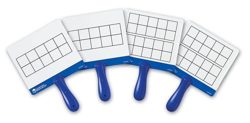 Learning Resources Magnetic Ten-Frame Answer Boards - Set of 4 with 100 Colorful counters/Discs, Ages 5+ | Grades K+ Giant Magnetic Ten Frame Boards Set, Math Manipulatives - Image 3