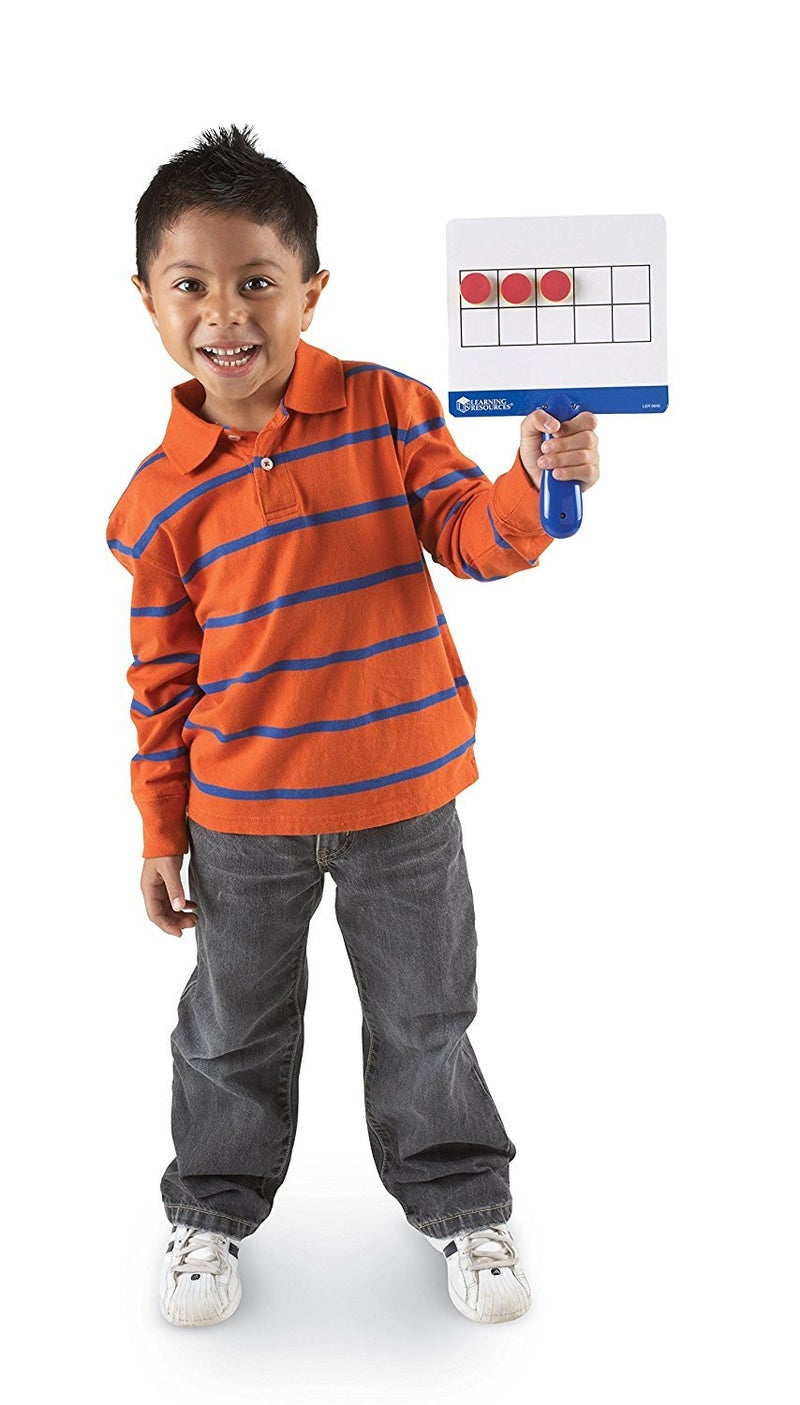 Learning Resources Magnetic Ten-Frame Answer Boards - Set of 4 with 100 Colorful counters/Discs, Ages 5+ | Grades K+ Giant Magnetic Ten Frame Boards Set, Math Manipulatives - Image 4